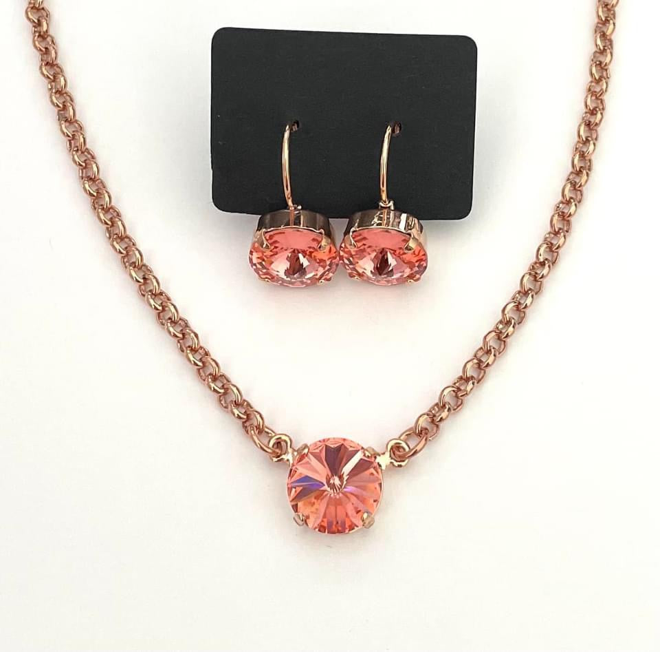 Classic Pendant - Coral - Rose Gold