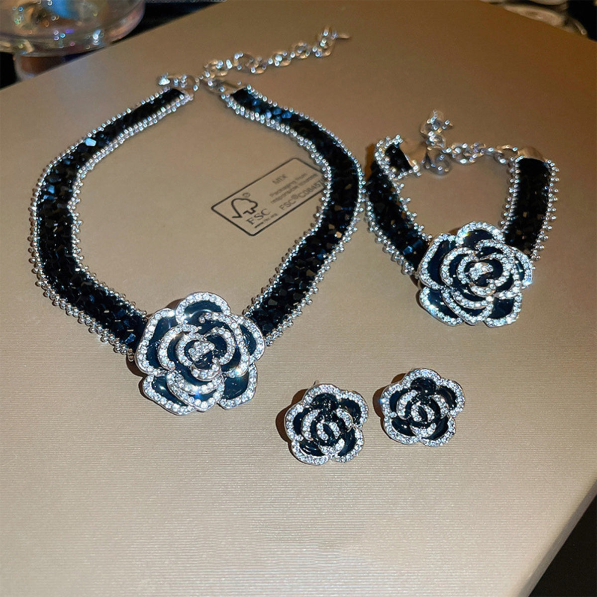 Crystal Rose Necklace