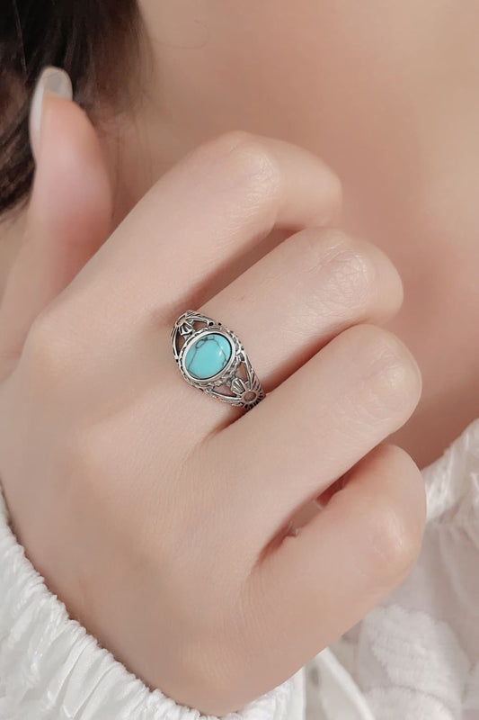 Turquoise Stone 925 Sterling Silver Ring