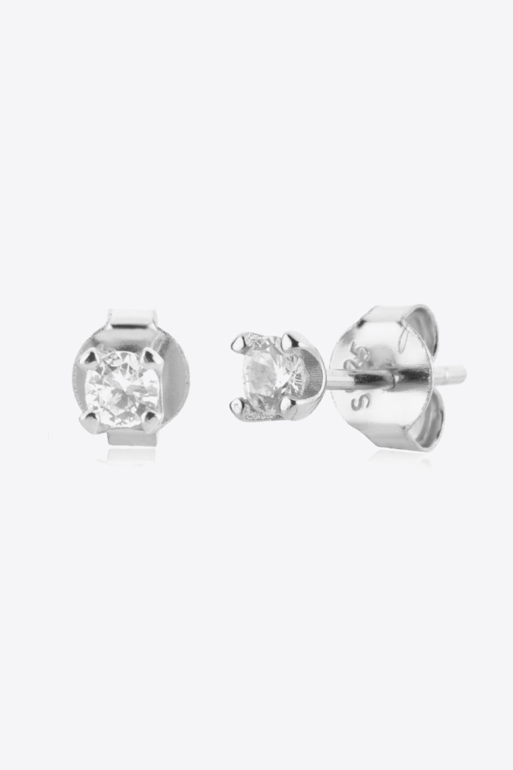 Zircon Basic Stud Earrings - Silver or Gold