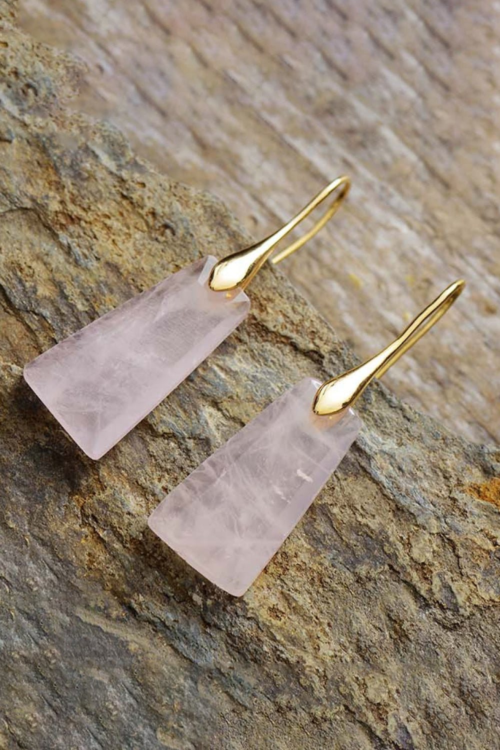 Handmade Natural Stone Dangle Earrings - Multiple colors available