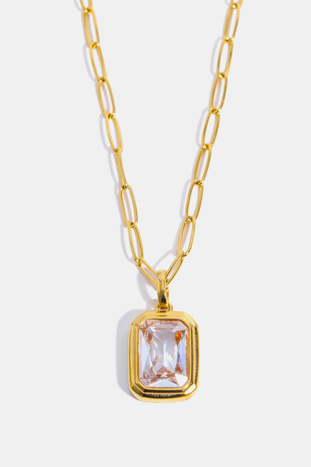 18K Gold-Plated Geometrical Shaped Pendant Necklace