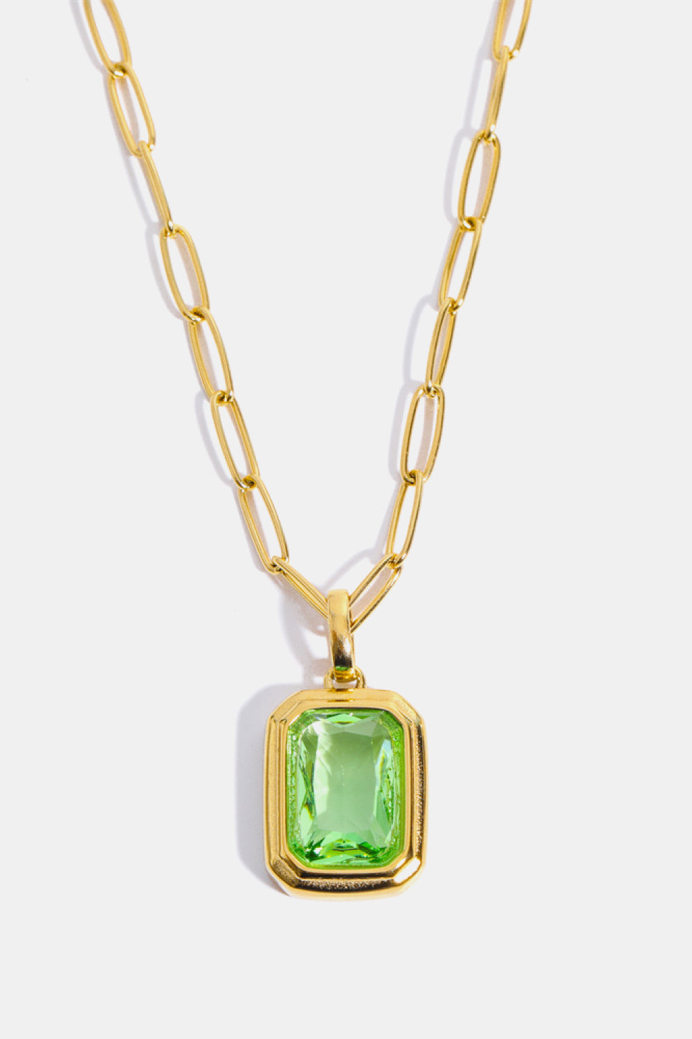 18K Gold-Plated Geometrical Shaped Pendant Necklace