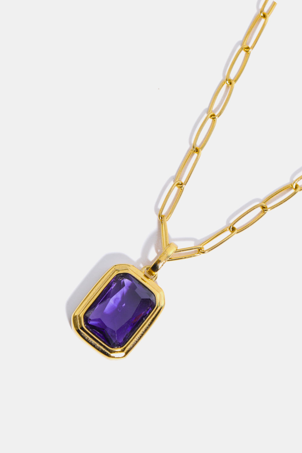 18K Gold-Plated Geometrical Shaped Pendant Necklace