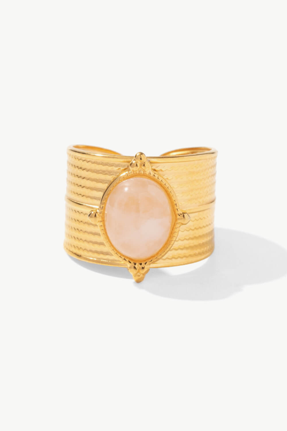 18K Gold-Plated Wide Open Ring - Multiple Colors Available