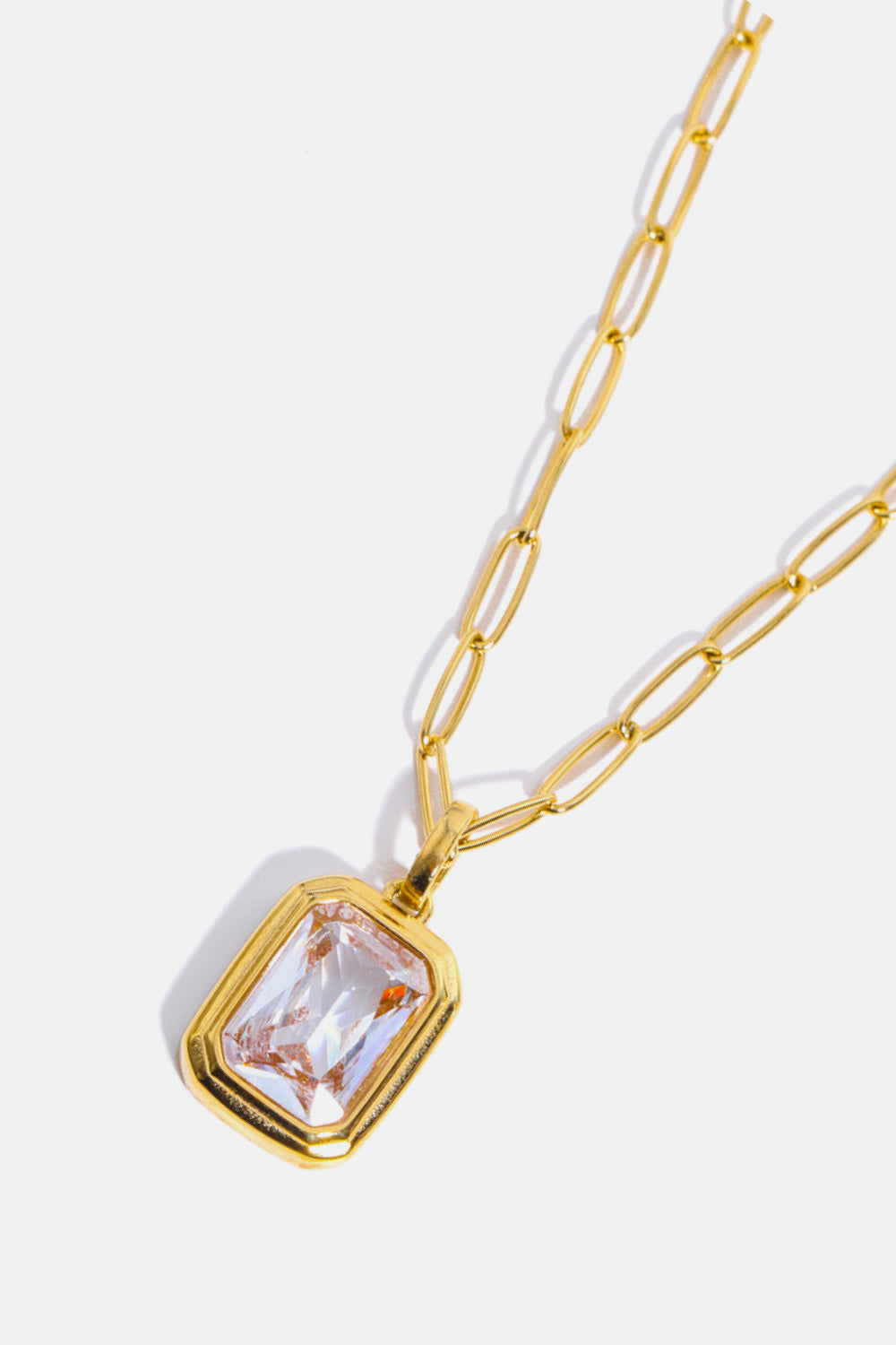 18K Gold-Plated Geometrical Shaped Pendant Necklace