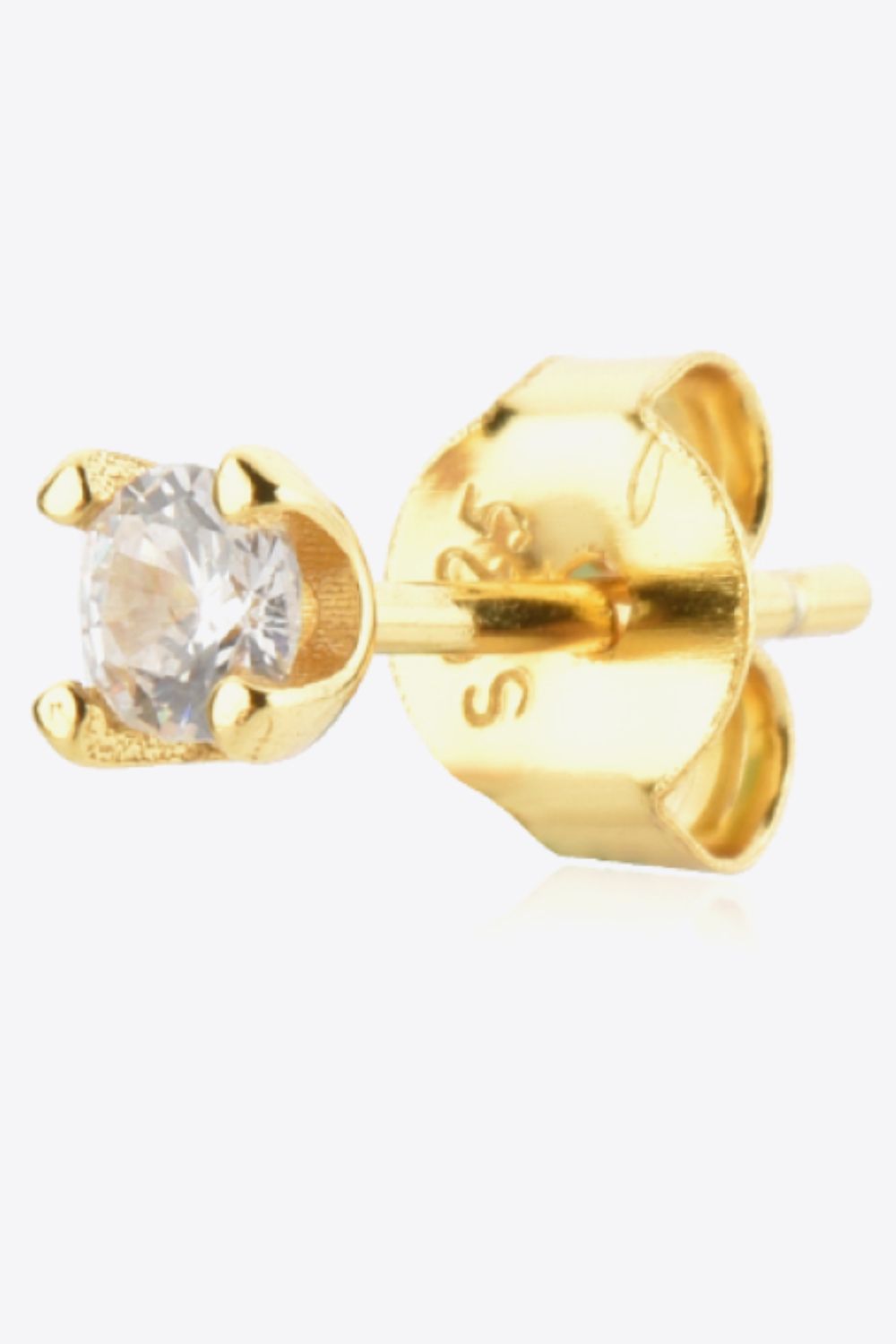 Zircon Basic Stud Earrings - Silver or Gold