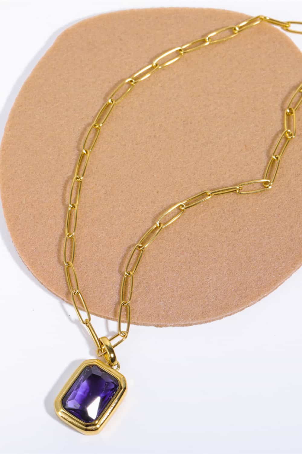 18K Gold-Plated Geometrical Shaped Pendant Necklace