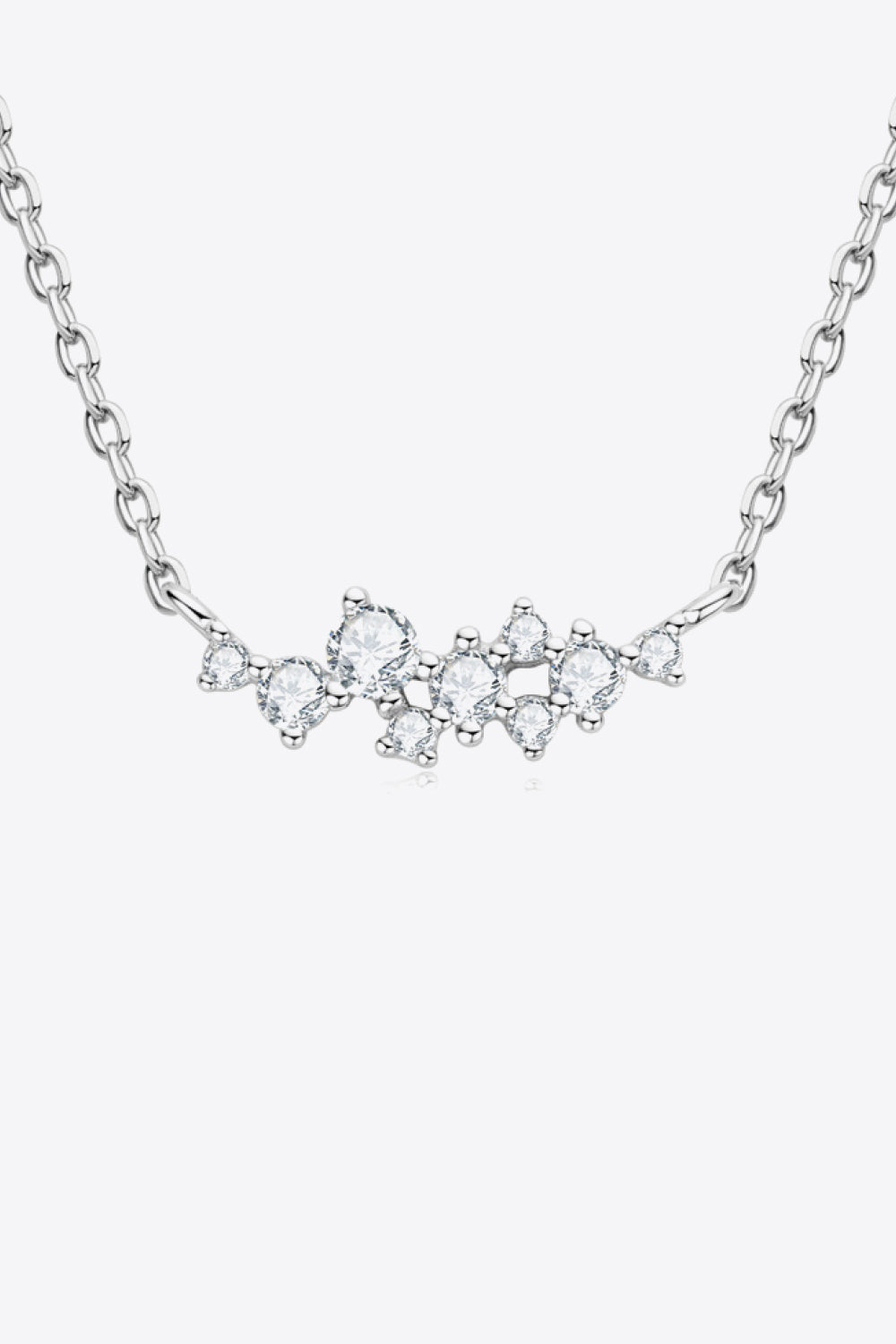 Moissanite Abstract Pendant Chain Necklace