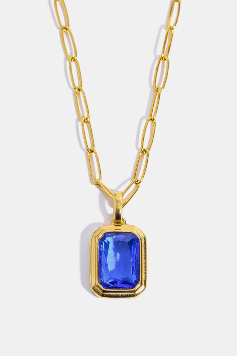 18K Gold-Plated Geometrical Shaped Pendant Necklace