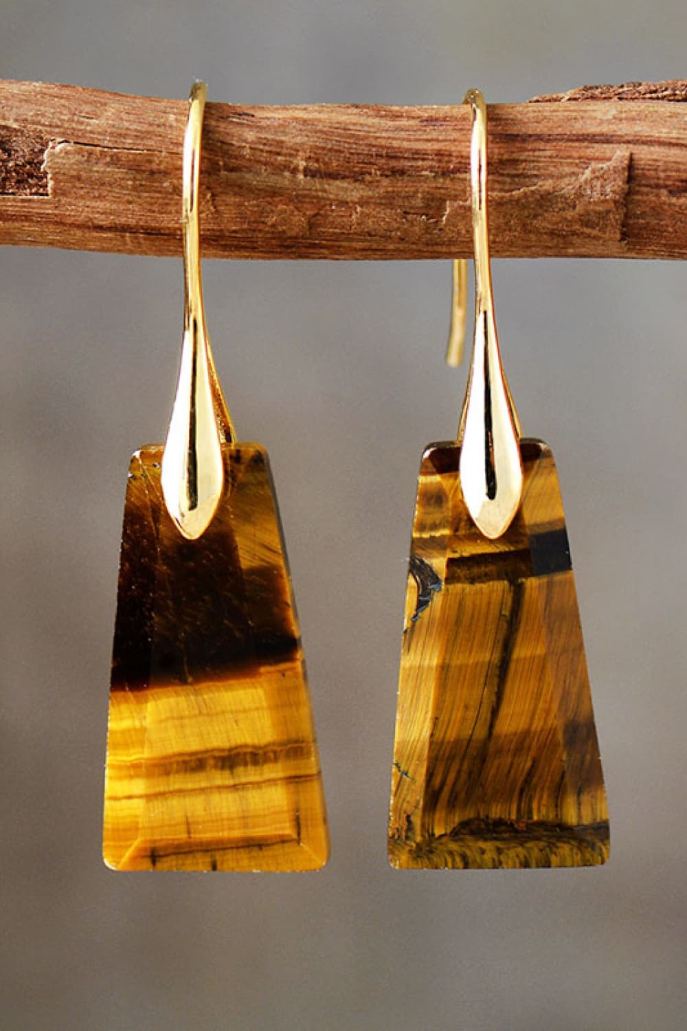 Handmade Natural Stone Dangle Earrings - Multiple colors available