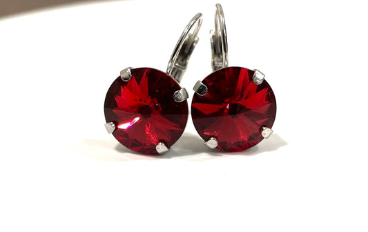 Classic Earring - Ruby Red