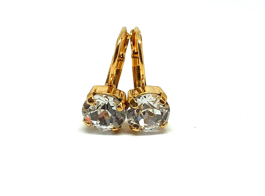 Essential Earring - Crystal Clear in Gold